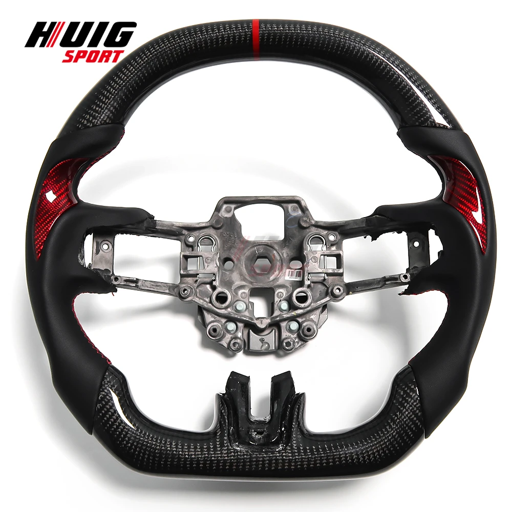 

Customized Carbon Fiber Steering Wheel For Ford Mustang S550 EcoBoost 5.0 GT Coyote 2.3 GT Premium Bullitt Coupe GT350 V6 V8