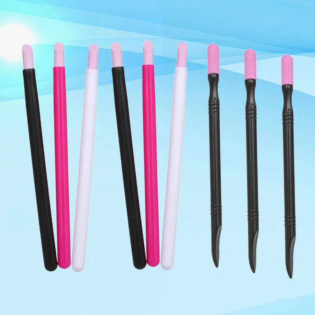 6 stücke Schleifen Werkzeug Set Keramik Maniküre Stift Für Nagelhaut Entfernung Polierer Professionelle Nail art Reinigung Kit Nagel Polieren Stift