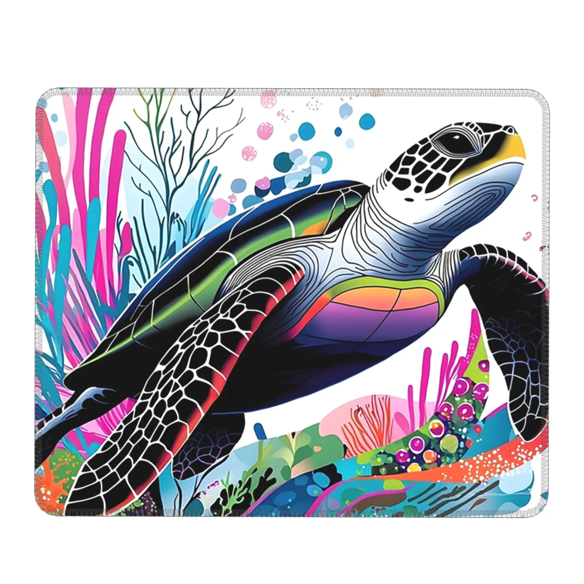 Colour Ocean Turtle And Seaweed Mouse Pad Computer Keyboard Mouse Mat Gaming PC Laptop Desk Mat Office Accessories Table Mats