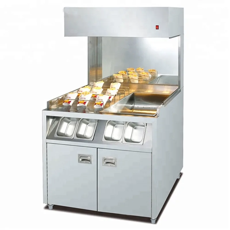 Stainless Steel Chip Dumping Station Counter Top French Fries Insulation