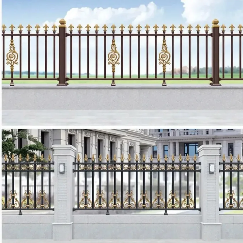 التخصيص الحديثة شرفة درابزين الحديد المطاوع تصميم مخصص شرفة درابزين الألومنيوم درابزين الحديد المطاوع #3