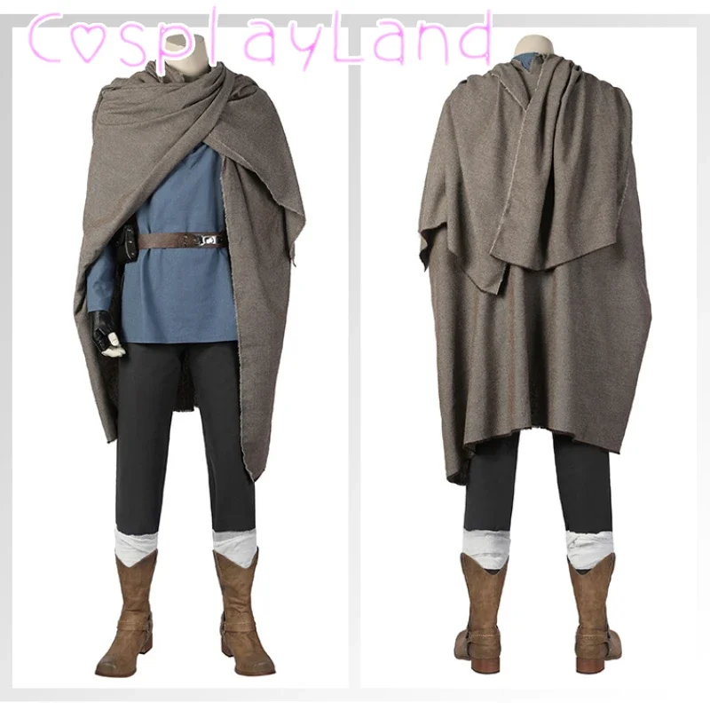 

Halloween Carnival Adult Superhero Obi Cosplay Wan Kenobi Costume Men Suit Custom Made Jedi knights New Outfit With Cape