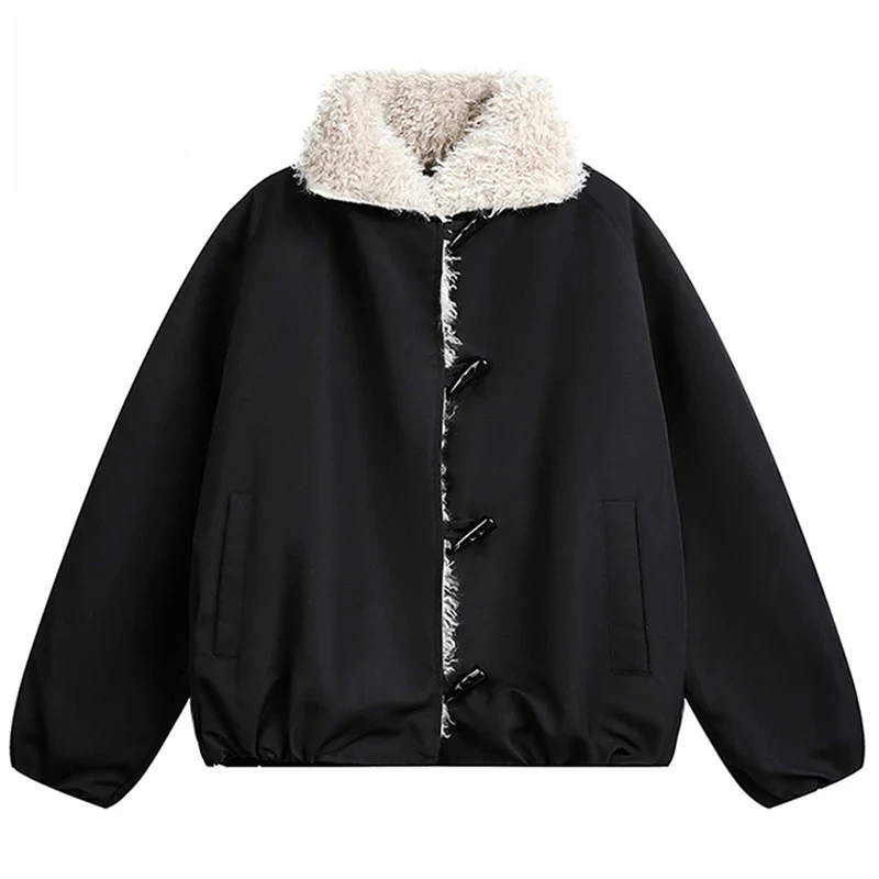 

【Mirrordust】Men's Winter Jackets Thicken Warm Parkas Coats Fur Collar Padded Jackets Vintage Oversized Bubble Jackets Outwear