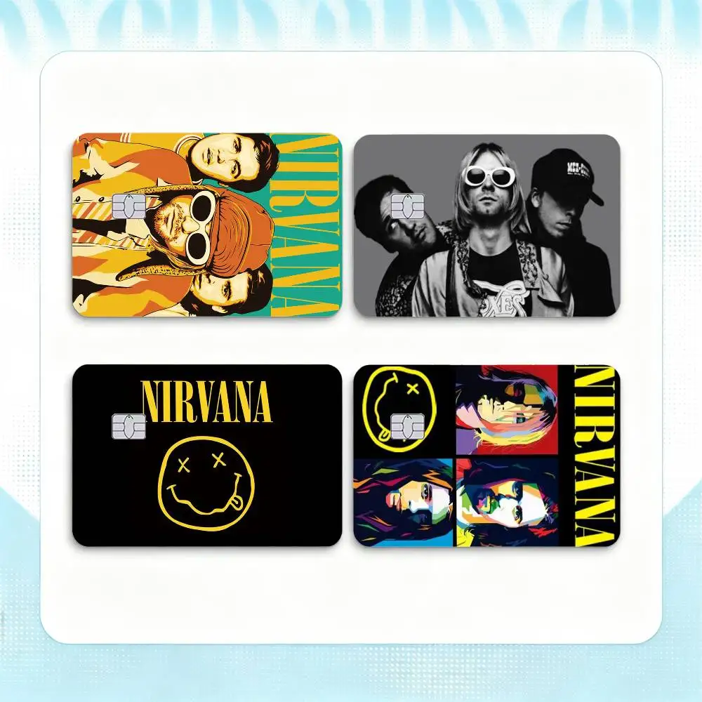 Rock band N-NirvanaS  Credit Card HD Stickers Game Card Decal Small Chip Waterproof Sticker Gift