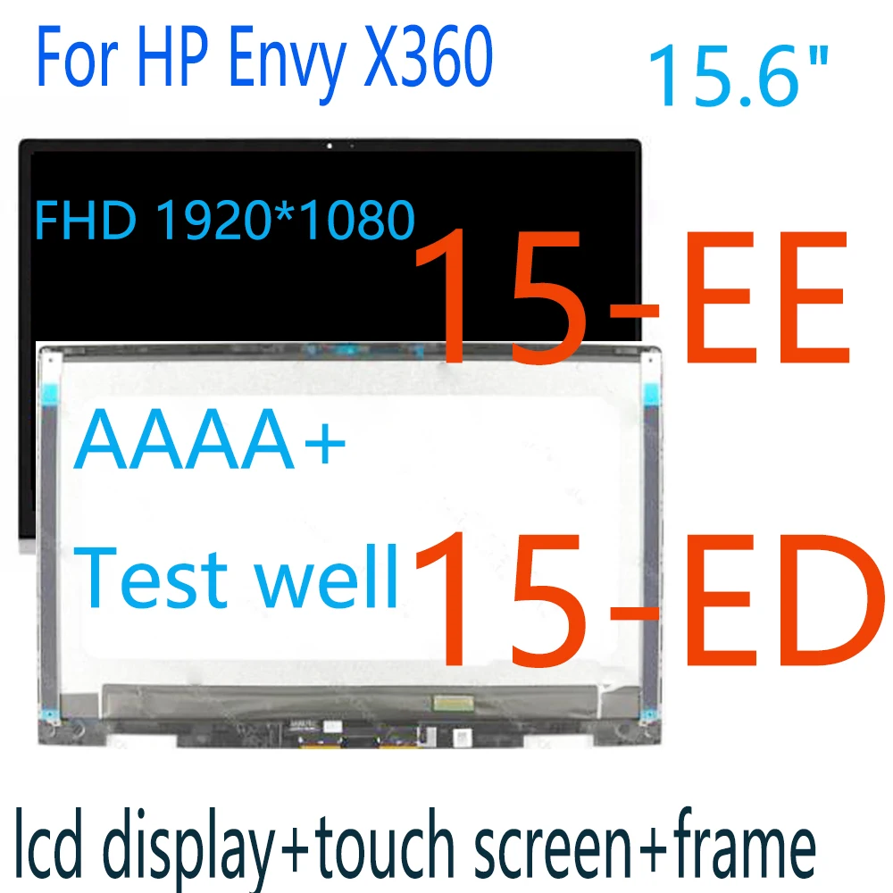 

15.6 Inch For HP Envy x360 15-ED 15M-ED 15-ee0504sa 15m-ee0013dx 15-ee FHD IPS LCD Display Touch Screen Digitizer Assembly Bezel