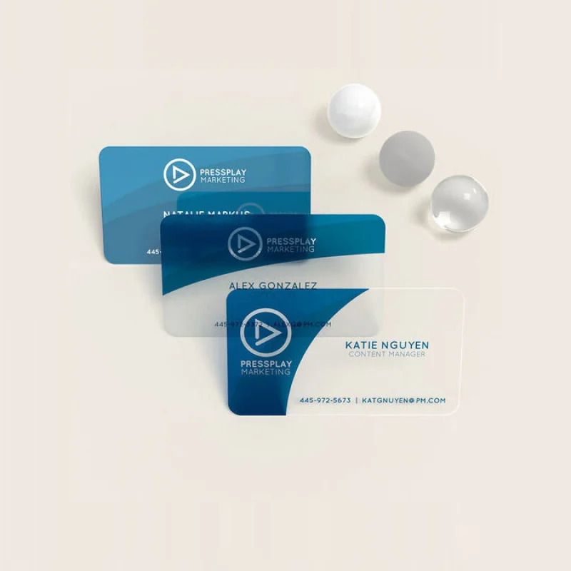 

200pcs wholesale luxury fashion transparent pvc plastic printing waterproof name visiting business card