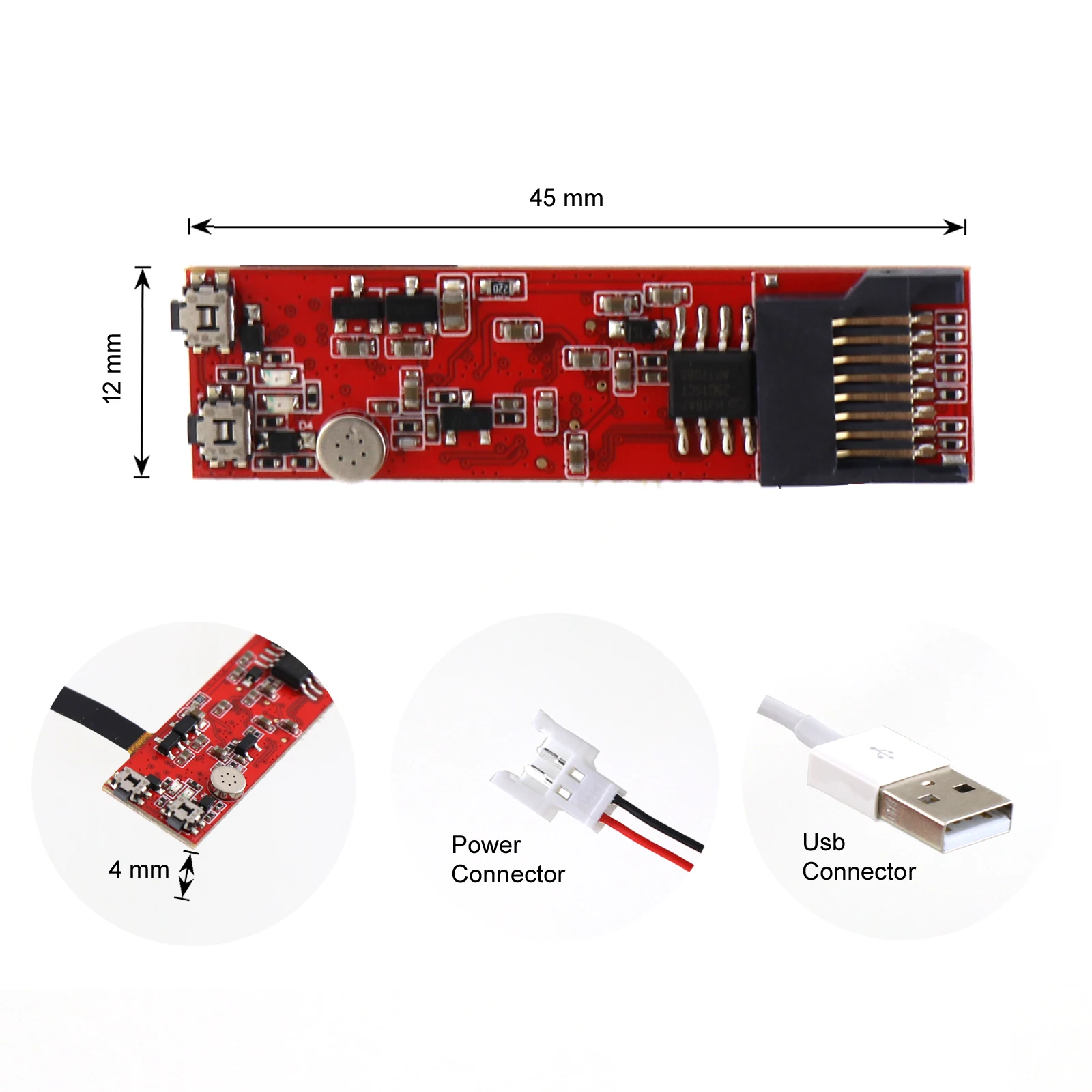Mini-Leiterplatte C55 Rote Mimi-Kamera mit geringem Stromverbrauch 640*480