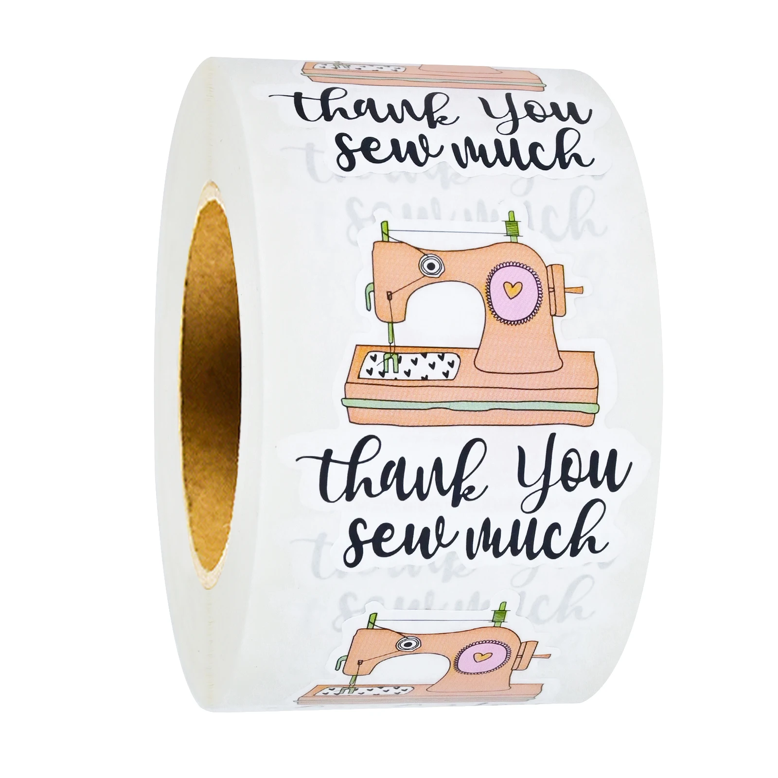 Product Purchase Thank You Sewing Machine Decoration 500Pcs 1.57In*1.7In Label Sticker Thank You Sticker, Handmade Sticker, Envelope Sticker, Gift Bag Packaging Sticker