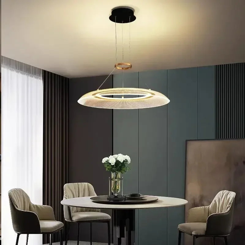 Nordic Living Room Chandelier Modern Simple Bedroom Light Luxury Ring Pendant Lights Creative Personality Art Designer Lamp