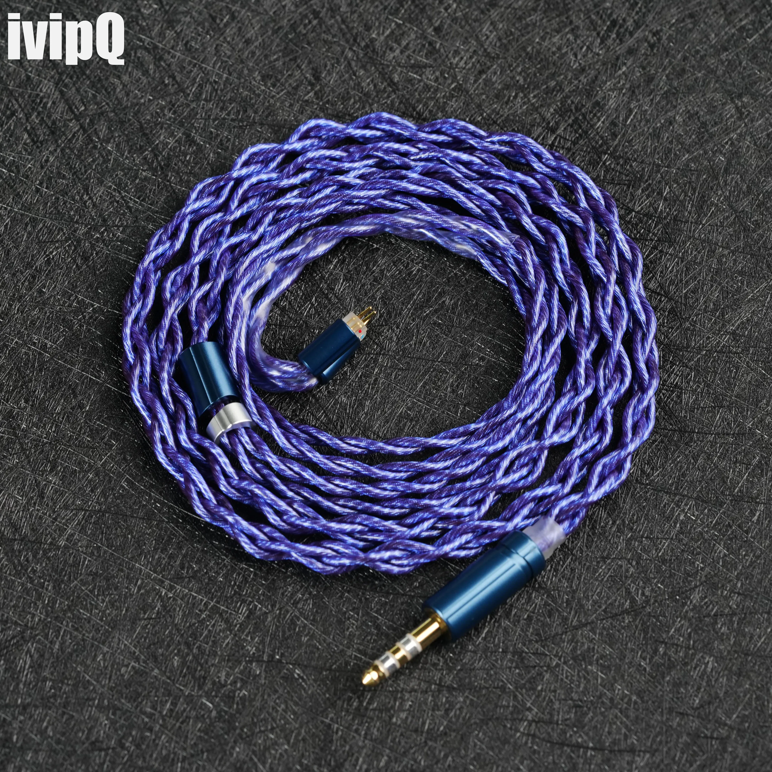 ivipQ-A15 Coaxial Shielded IEM Cable 4-Core 18.5AWG Tri-metal Hybrid Litz HiFi Earphone Upgrade Wire For 2Pin 0.78 MMCX