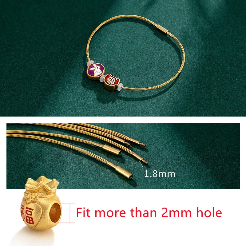 Unique Design Turnbuckle Twisted Wires Shape Bracelets Stainless Steel Gold Plated Daily DIY Jewelry Accessories For Women Gift