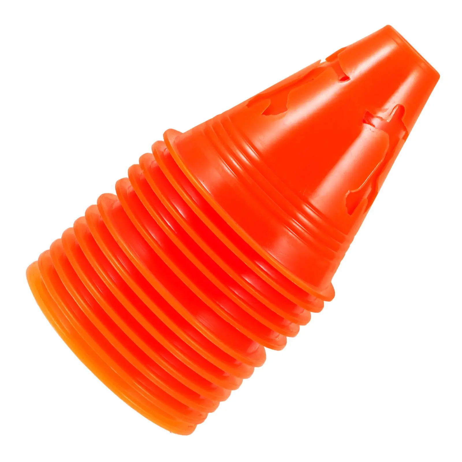 

12pcs Roller Cones Sports Cones Sport Training Orange Small Plastic Fitness Accessories Lightweight Stable Bottom