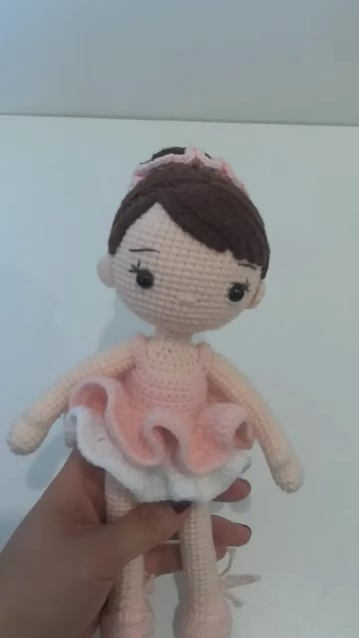 Handmade Crochet Ballerina Girl Doll