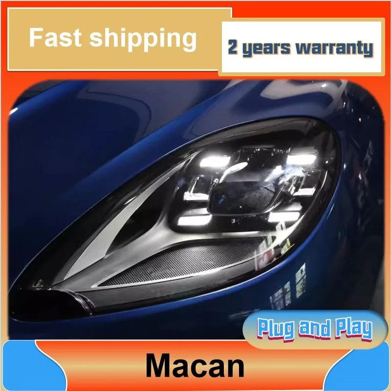 Car Styling for Porsche Macan Headlamp 2014-2018 Macan Headlight DRL Turn Signal Low High Beam Projector Lens