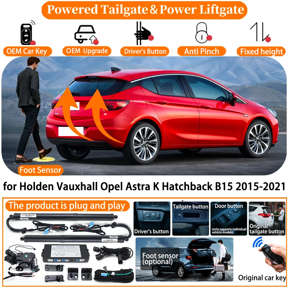 

Система электропривода багажника для Holden Vauxhall Opel Astra K Hatchback B15 2015-2021, комплект для автоматического электрического подъема багажника