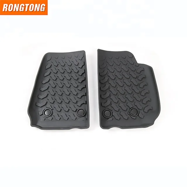 

KQX2 Door 4 Door Car Foot Mat Floor Rubber Accessories Rear Liner Waterproof Auto Mat for Jeep Wrangler JK 2007-2017