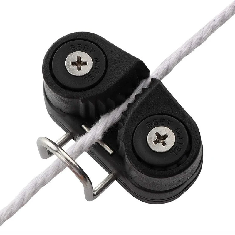1pcs Cam Cleats with Wire Flaired Leading Ring for Rope 3-12mm Marine Boat Kayak Pilates Equipment Fast Entry 64x29x28 mm