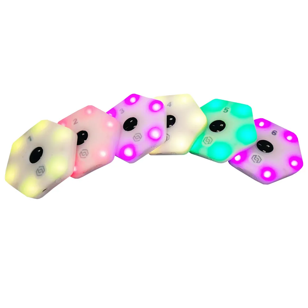 Lâmpada de treinamento de reação multiesportiva, entretenimento esportivo, 6 luzes, aplicativo para treinamento de velocidade ágil, basquete, futebol, boxe