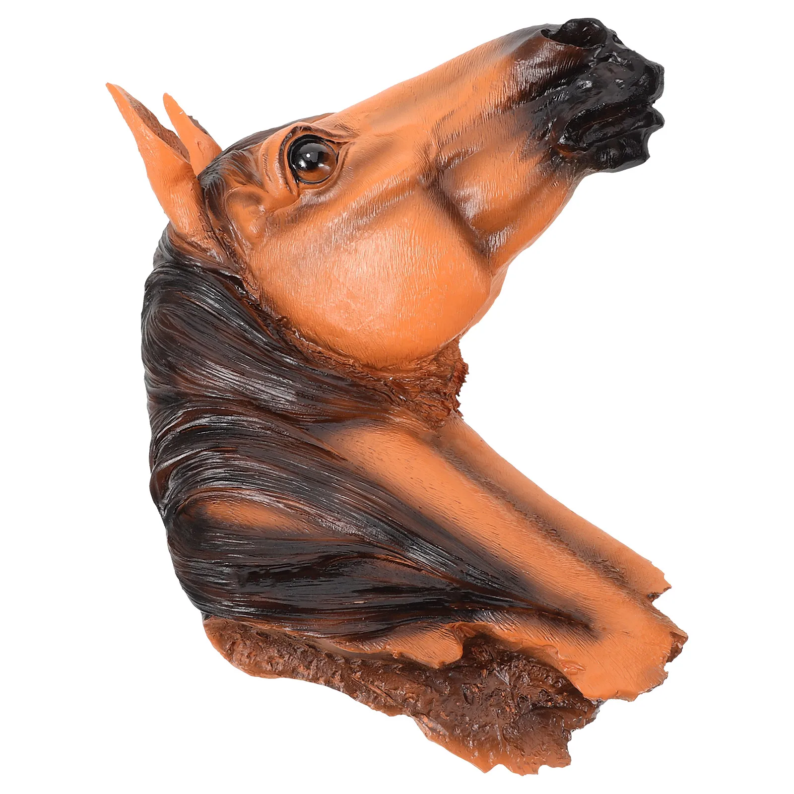 

Simulated Tiger Head Wall Decor 20x23x9cm Resin Animal Head Wall Hanging Sculpture Home Bar Cafe Artistic Decor