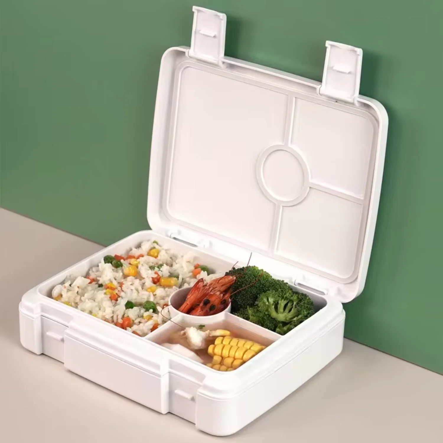 

Grids Bento Food Containers Single Layer Microwavable Lunch Bento Lunch for Kids Teenagers Workers
