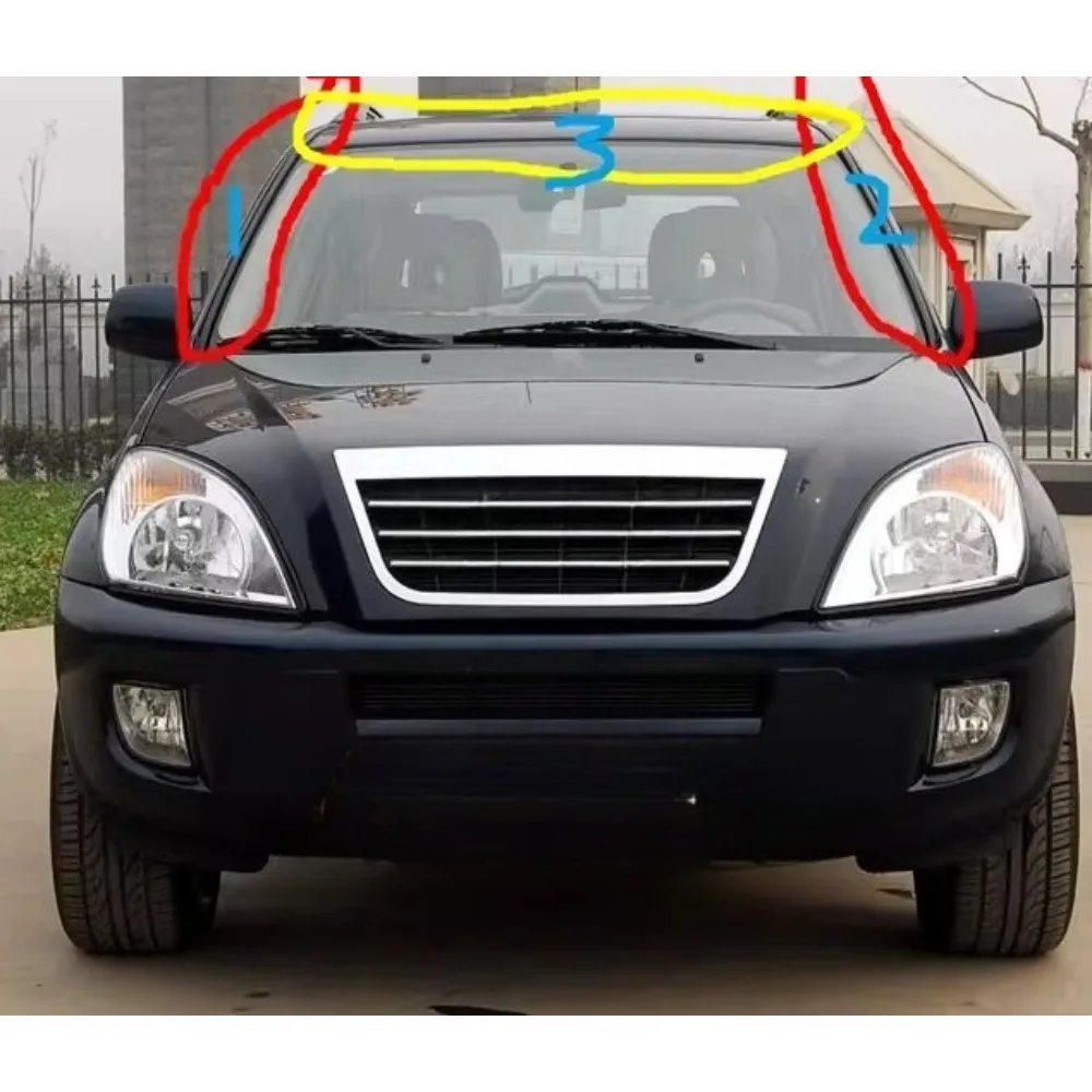For Chery Tiggo 3 Upper Rubber Sealing Left Right Strips on Both Sides Front Windshield