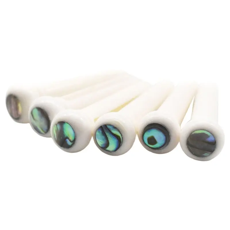 

Аксессуары для гитар ABHS: костяные штифты для бриджа акустической гитары (6 шт.) с инкрустацией из перламутра