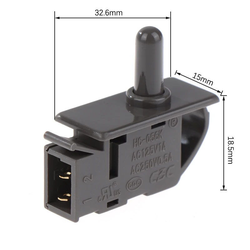 1PC Gray HC-056K 0.5A/1A Door Light Push-button Switch For Wine Cabinet Refrigerator Freezer Door Special Accessories