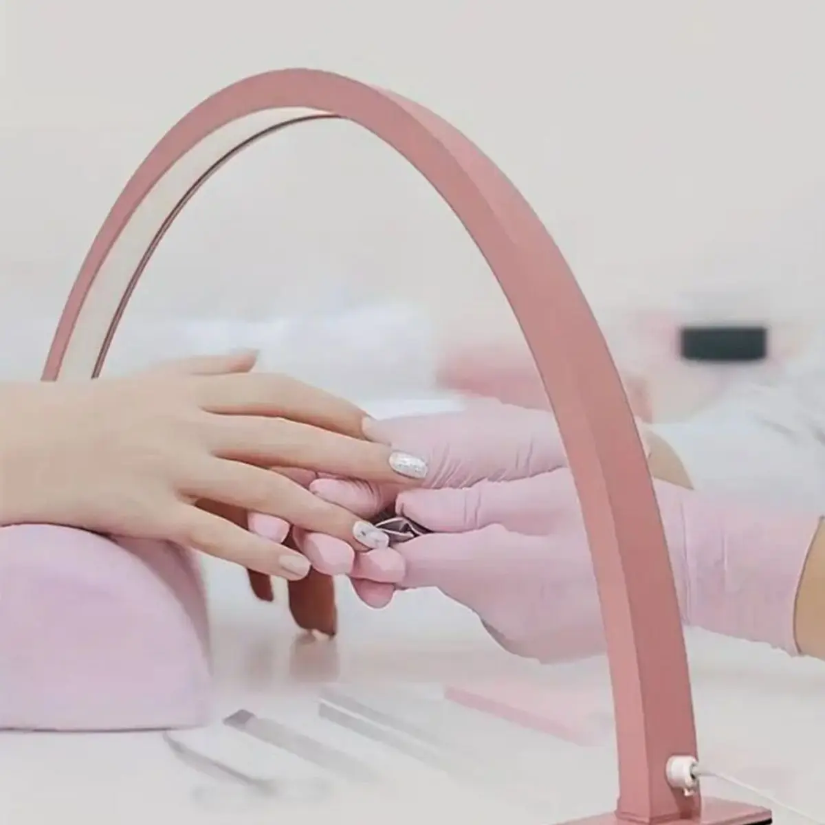 سطح المكتب نصف القمر ضوء الأظافر، LED ضوء الأظافر، تكنولوجيا الأظافر رمش تمديد الوشم الحاجب العناية بالبشرة مصباح مكتبي