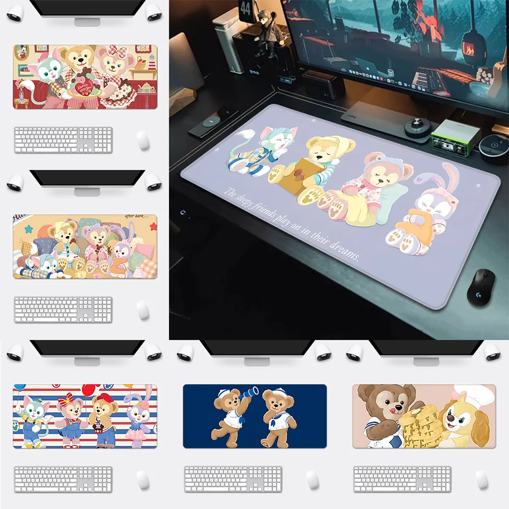 

The Bear Duffy Mousepad HD Printing Computer Gamers Locking Edge Non-slip Mouse Pad XXL90x40cm Keyboard PC Desk Pad