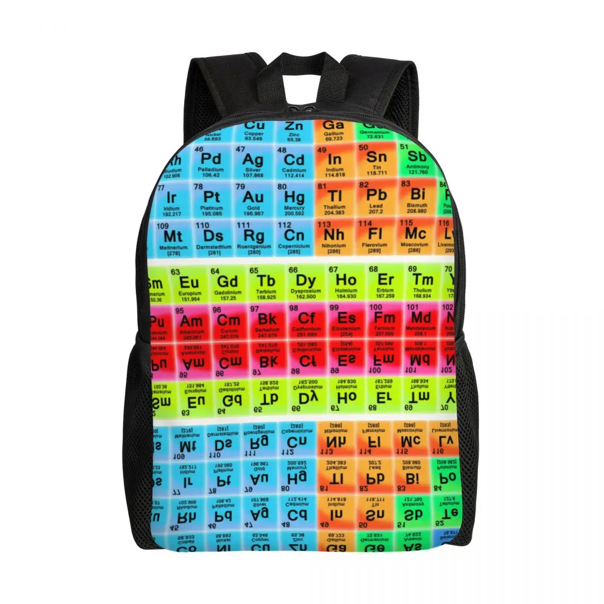 Custom Elements Periodic Table Backpacks Women Men Waterproof College School Science Chemistry Chemical Bag Printing Bookbags