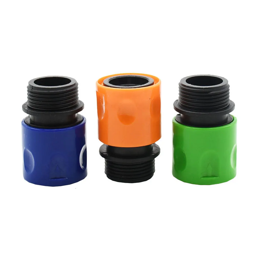 

Garden Irrigation Male 3/4 Quick Connector Garden Tap 3/4 Hose Connector Car Wash Water Gun Adapter 2Pcs