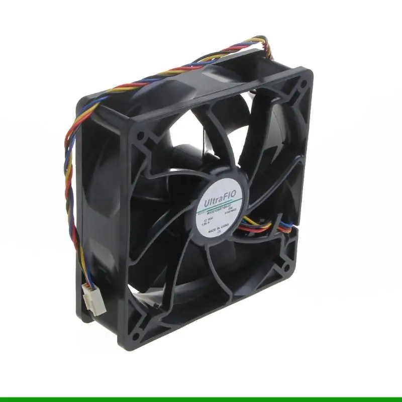 6000 tr/min 120mm 12cm PWM ventilateur de refroidissement d'ordinateur CFM haute vitesse, W12E12BS11B5-07 120X120X38 DC 12V 1.65A 4 fils 4 broches double