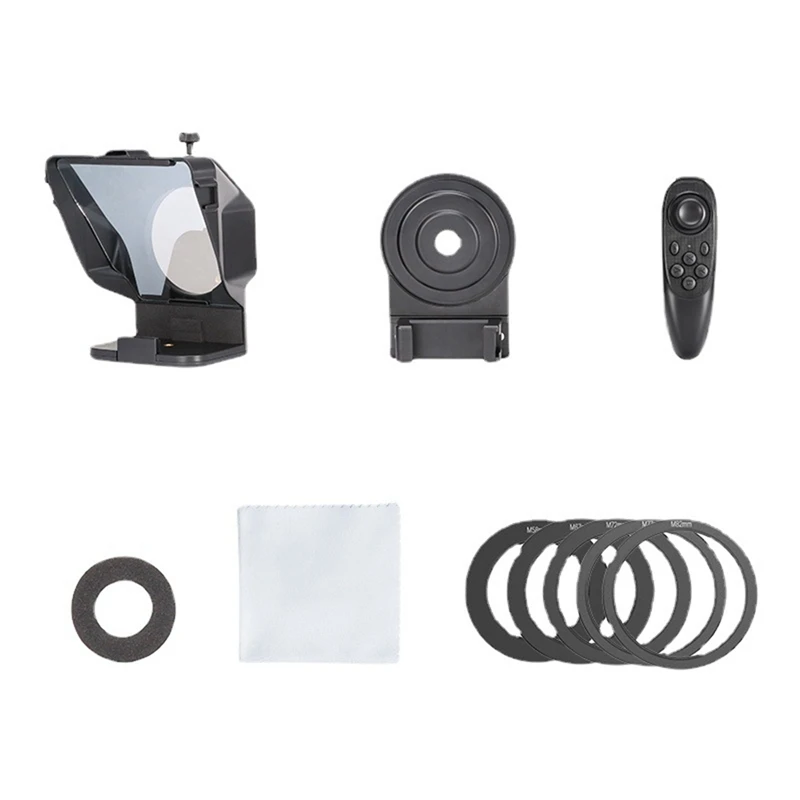 

Portable Teleprompter For Smartphones SLR Camera With Remote Control Phone Holder For Video Recording & Live Streaming