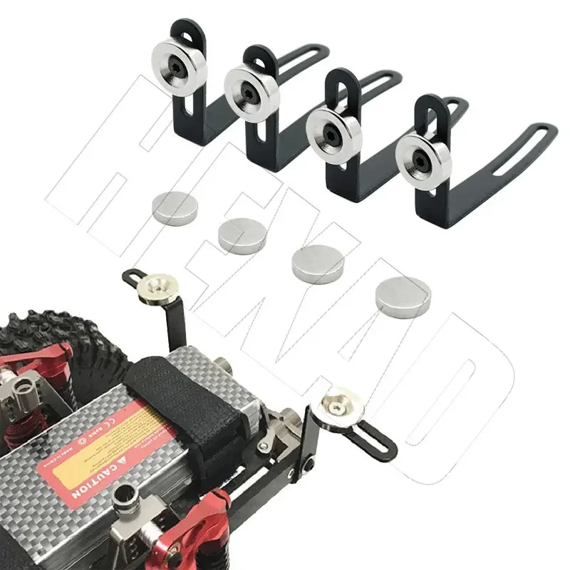 RC Car Shell Bracket Body Metal L-Bracket with Magnet for 1/10 RC Crawler Car Axial SCX10 90046 D90 RC Car Upgrade Parts