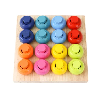 Montessori Wooden Stacking Rings Color Sorting Children's Educational Toys Brinquedos Pedagogicos Infantil Kinder Spielzeuge