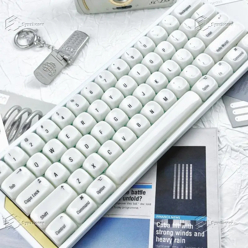 Style Jade Resin Ceramic Feel Keycaps MOA Height PC Magnetic Shaft for Tarantula Frontrunner X87 F99