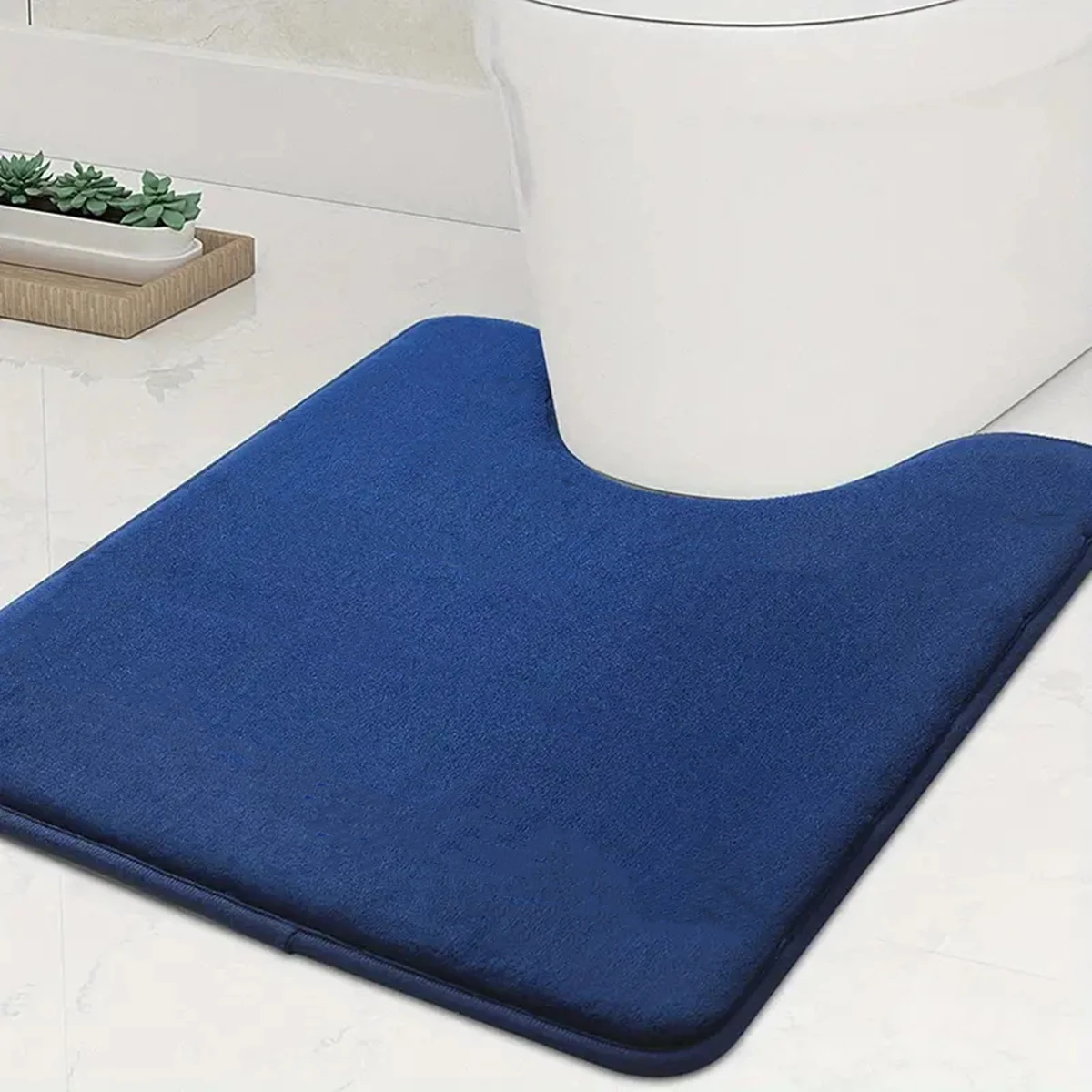 Alfombra de baño de gran tamaño en forma de U, alfombrilla de inodoro absorbente y antideslizante, decoración del hogar