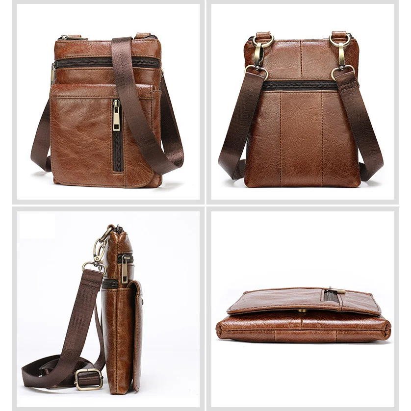 Soper willton Luxus Herren Echt leder Umhängetasche erste Schicht Rindsleder Vintage Schulter Business Cross body Handtasche