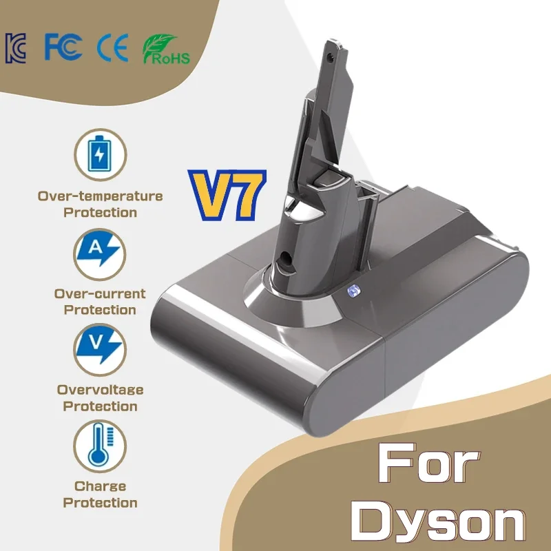 

8.0Ah Replacement battery for Dyson V6 V7 V8 V10 Series SV12 DC62 SV11 sv10 Fluffy Extra Handheld Vacuum Cleaner Spare Batterie