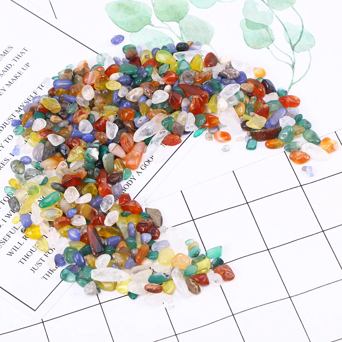 2 حزم أحجار الكريستال الطبيعية هبط رقائق غير النظامية شكل ديكور المنزل حوض السمك خزان الأسماك زهرية النباتات العصارة الملونة العقيق #5