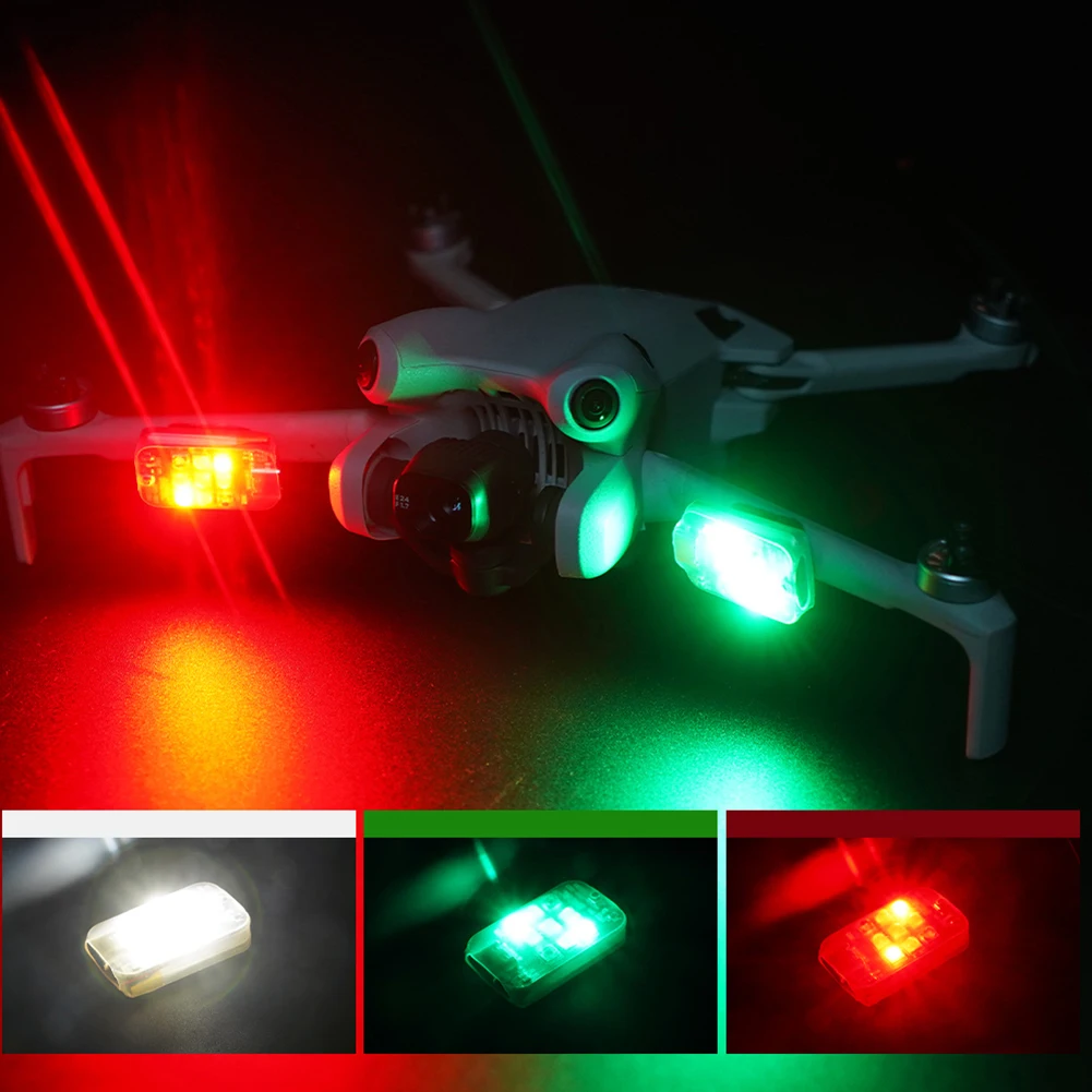 Drone Strobe Light for DJI Avata 2/ Mini 3/4 Pro Mavic 3 Pro Night Flight Anti-collision 9 Light Modes Blinking LED Flash Acces