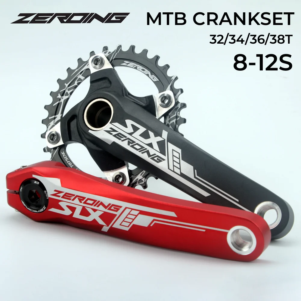 SLX Bicycle Crankset 104BCD MTB Bike Crank Chainring 170mm Aluminum Alloy with Bottom Bracket 32T 34T 36T 38T Plate for SHIMANO