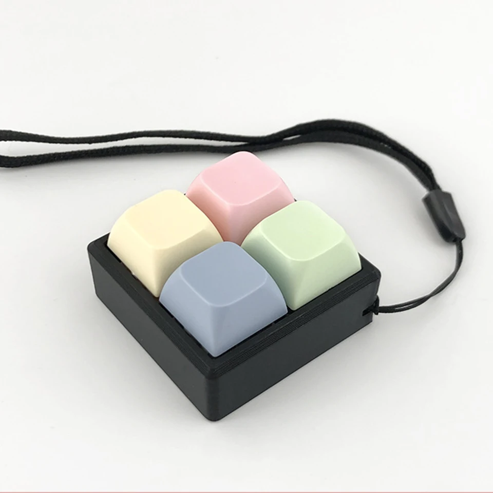 ZAKOL Relaxing 2/3/4 Keys Finger Keyboard Key Button Stress Relief Decompression Toy Pass The Time Keycap Clicker Toy Adult