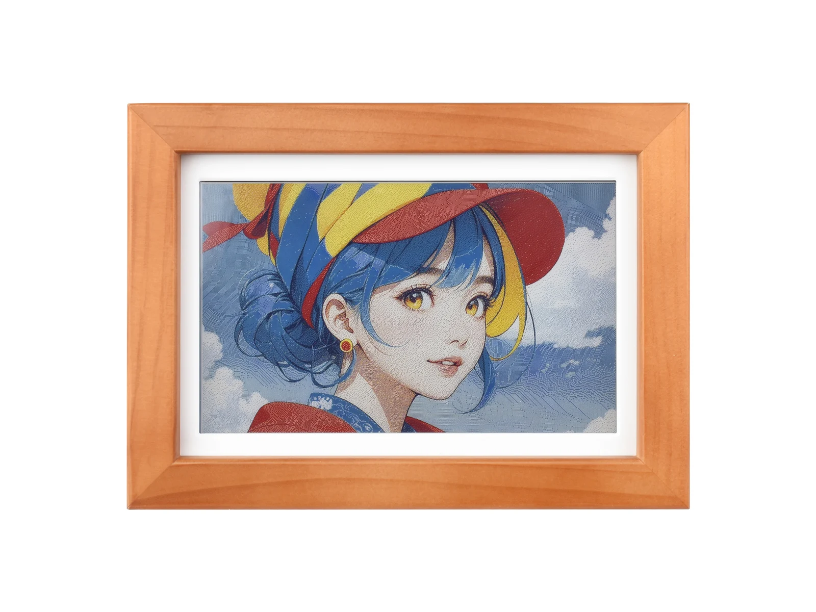 ESP32-S3-PhotoPainter 7,3 inch E6 Full Color E-paper-display met massief houten fotolijst, ultralange stand-by, resolutie 800 × 480