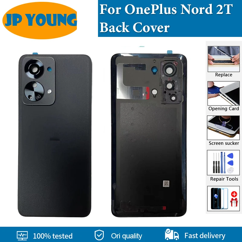 

Оригинальная Новинка, Крышка батарейного отсека для OnePlus Nord 2T, Задняя стеклянная крышка корпуса, задняя панель, Крышка батарейного отсека для OnePlus Nord 2t