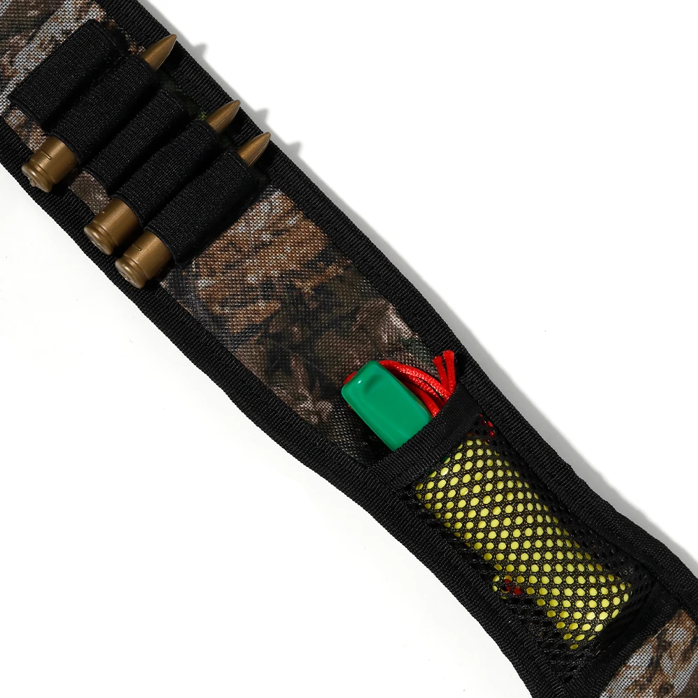 Adjustable Rifle Sling with Shell Holders & Storage Pocket, Anti-Slip Comfort Gun Sling for Hunting Shooting Outdoor - view 3