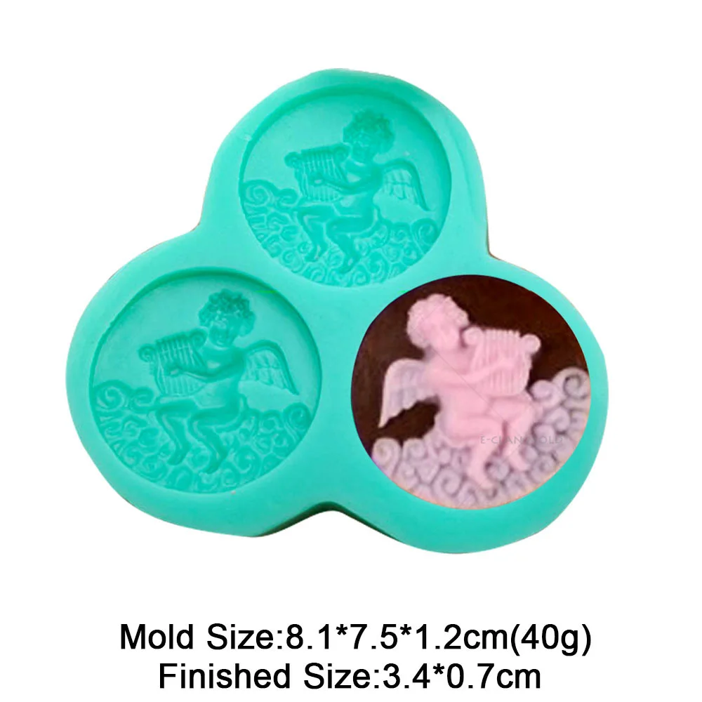 Engel Serie Fondant Silikonform Amor Flügel Modell Zucker Cupcake Schokolade Backen Kuchen Werkzeuge handgemachte Ton Harz machen Form – Detail 16