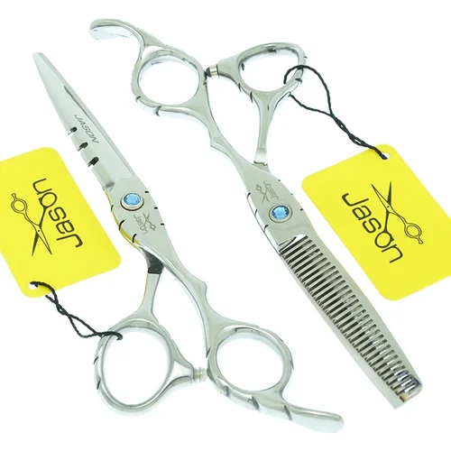 Imagen 2 del producto Tijeras de corte de pelo de barbero de acero inoxidable de 5,5 ""/6,0"", tijeras de adelgazamiento para salón de peluquería, tijeras de corte de pelo A0018D