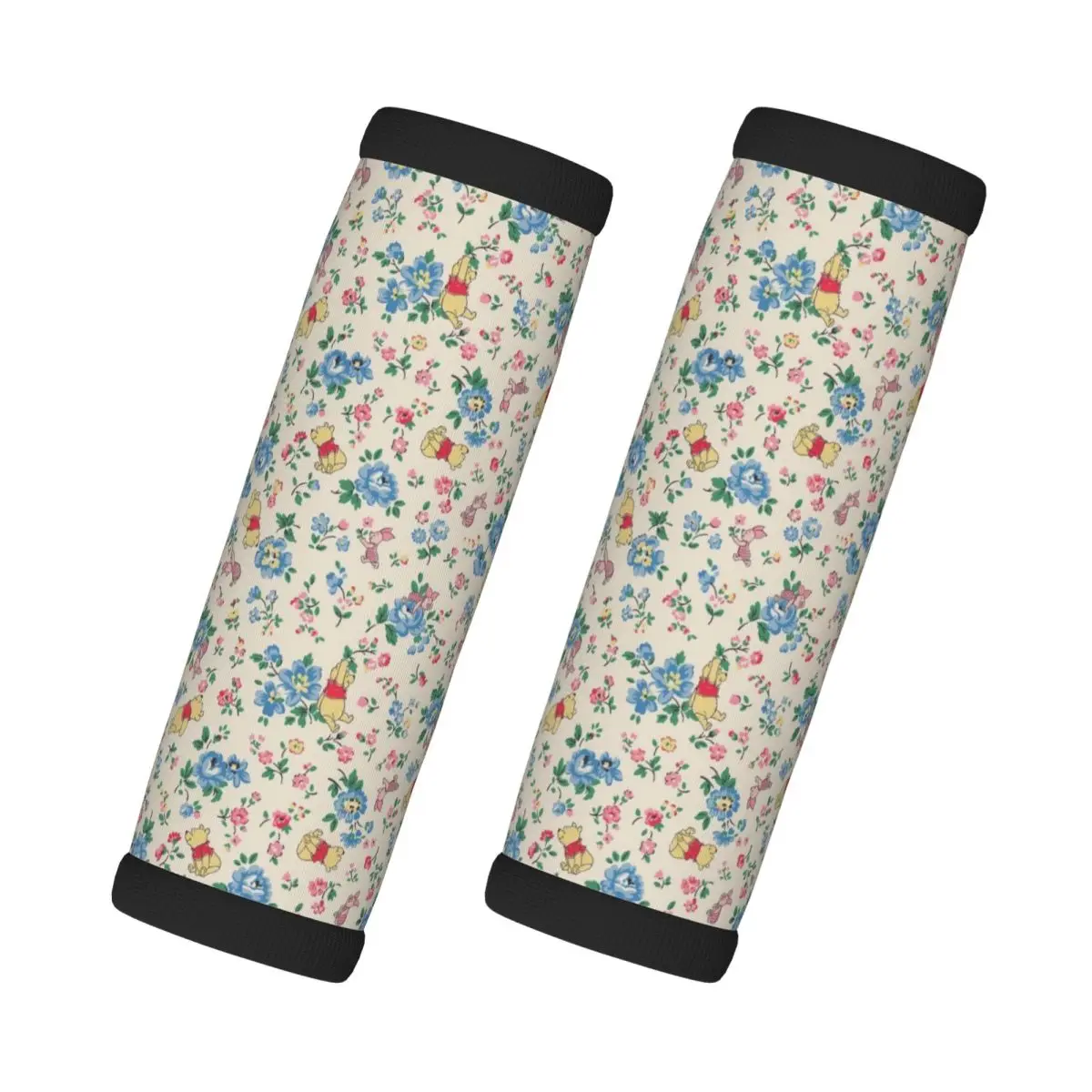 

Custom Winnie The Pooh Cartoon Luggage Handles Wrap Grips 2 Pcs Handle Grip For Travel Bag Luggage Suitcase Airplane Soft