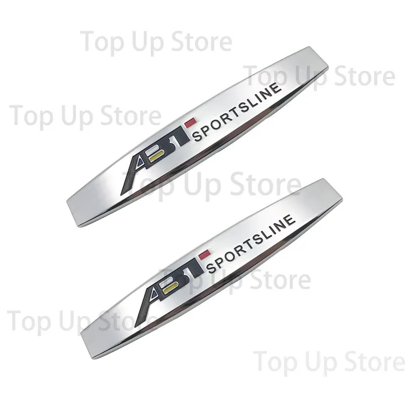 ثلاثية الأبعاد سيارة معدنية التصميم ABT Sportsline شعار ملصق شارة ل A3 A4 A5 A6 A7 A8 S2 S3 S4 S5 RS Q8 الجسم الديكور